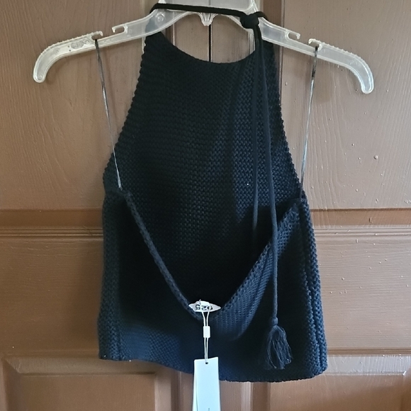 525 America Black Knit Halter Tank Top - Picture 5 of 6